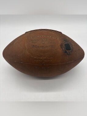 Vintage Pennsylvania Score-Rite PFS-6 Fabri-Ply Leather Football